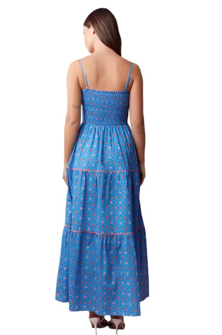 Breana Scalloped Trimmed Bow Maxi Dress
