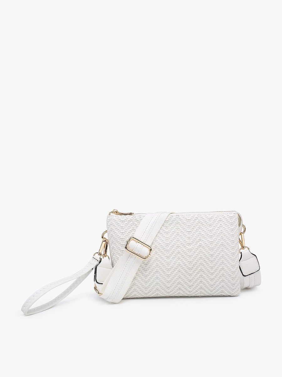 Izzy Tweed Crossbody - White