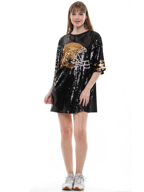 Sequin Helmet T-shirt Tunic