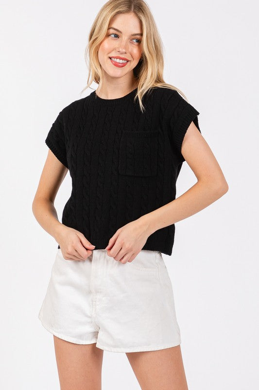 Cable Knit Sweater Top