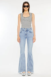 Jazmin High Rise Flare Jeans - Light Wash
