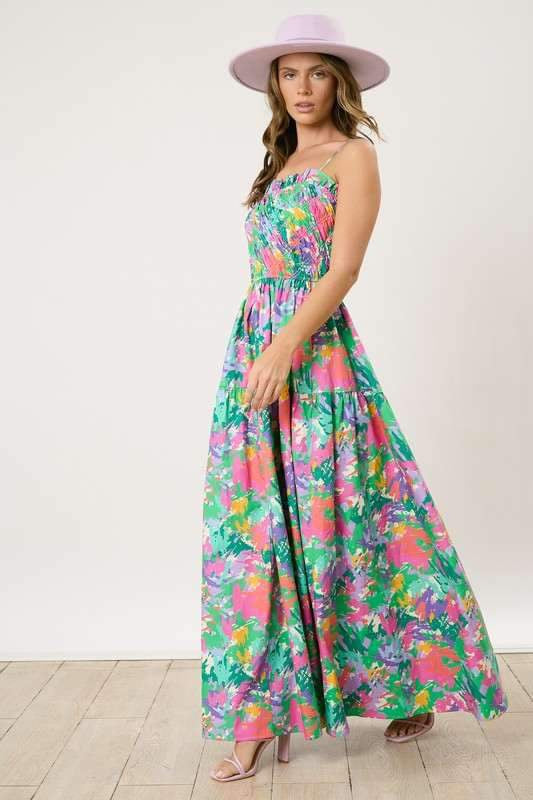 Smocked Bust Maxi Dress