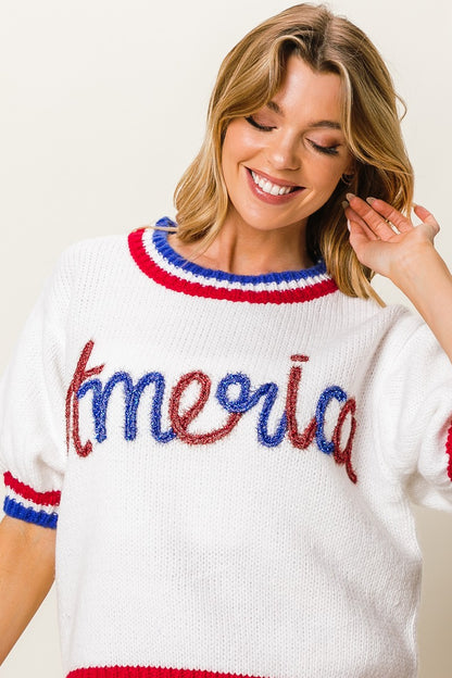 Metallic Tinsel America Top