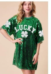 Sequin Lucky Tunic Shirt - FINAL SALE - AS IS
