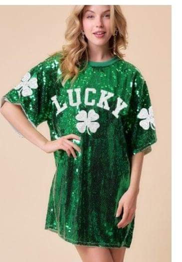 Sequin Lucky Tunic Shirt - FINAL SALE - AS IS