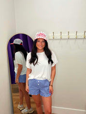Sweet Gingham Button-Front Shorts