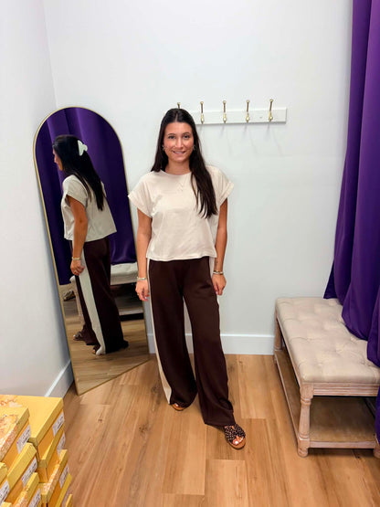Ultra comfy Two Tone Wide Leg Pant