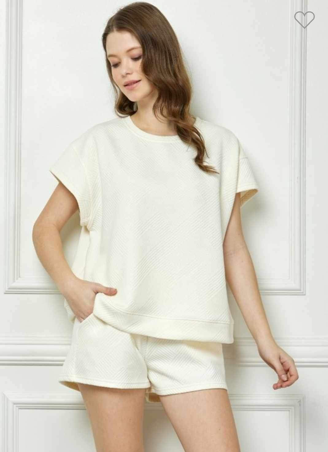 Patterned French Terry Top