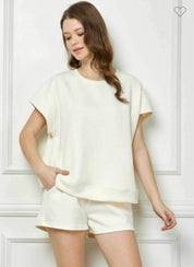 Patterned French Terry Top
