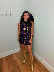 Purple and Gold Game day Sequin Set