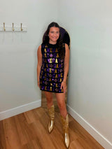 Purple and Gold Game day Sequin Set