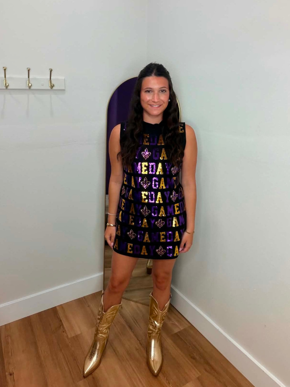Purple and Gold Game day Sequin Set