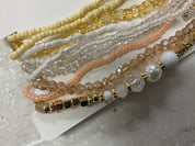 Light Pink & Pastel Yellow Stretchy Bracelet Set