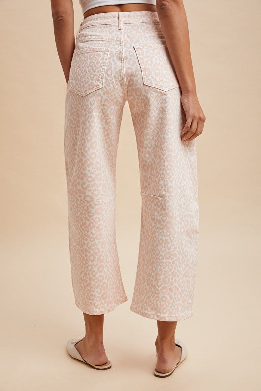 Frenchie- pink cheetah pants