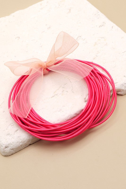 Stretchy Guitar String Bracelet Stack