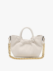 Valency Pleated Satchel - Off White