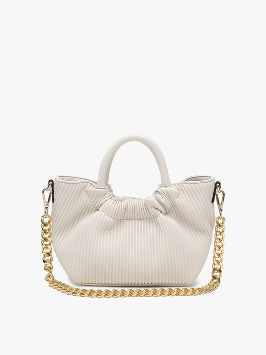 Valency Pleated Satchel - Off White