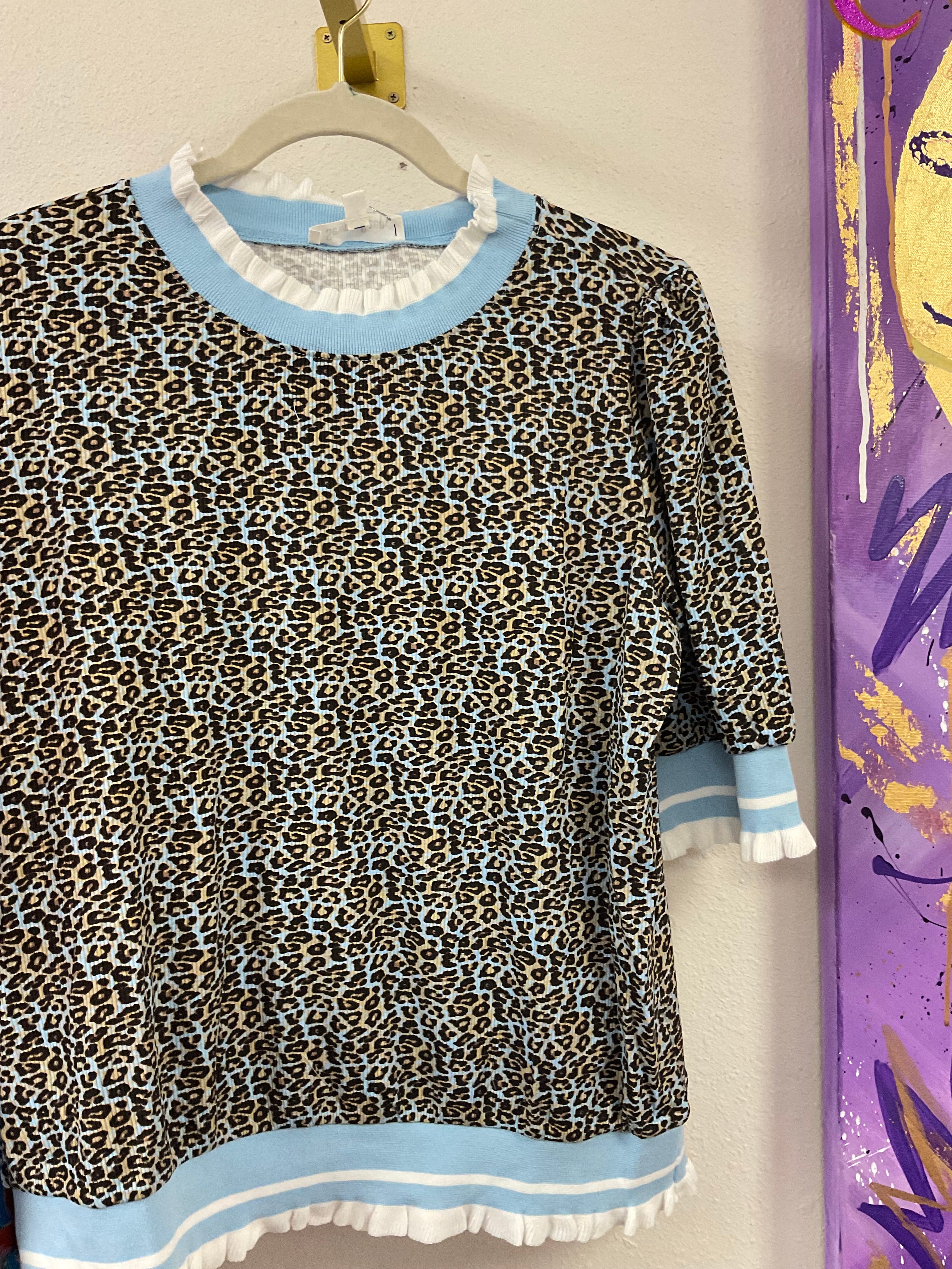 Sienna Ribbed Leopard Print Knit Top