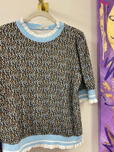 Sienna Ribbed Leopard Print Knit Top