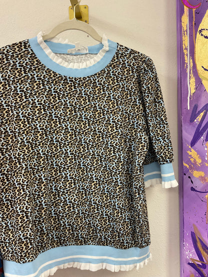 Sienna Ribbed Leopard Print Knit Top