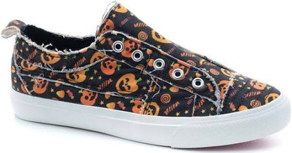 Black Pumpkin Slip Ons