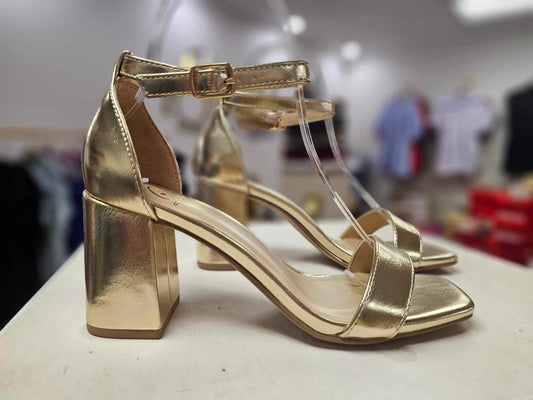 Larch Metallic Gold Heel