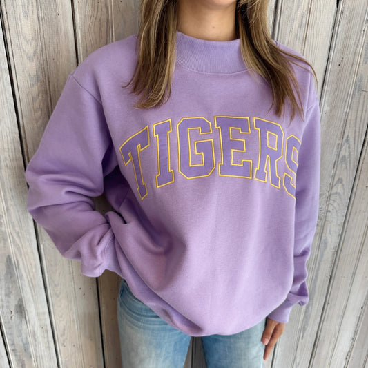 LSU TIGERS Varsity Mockneck Sweatshirt
