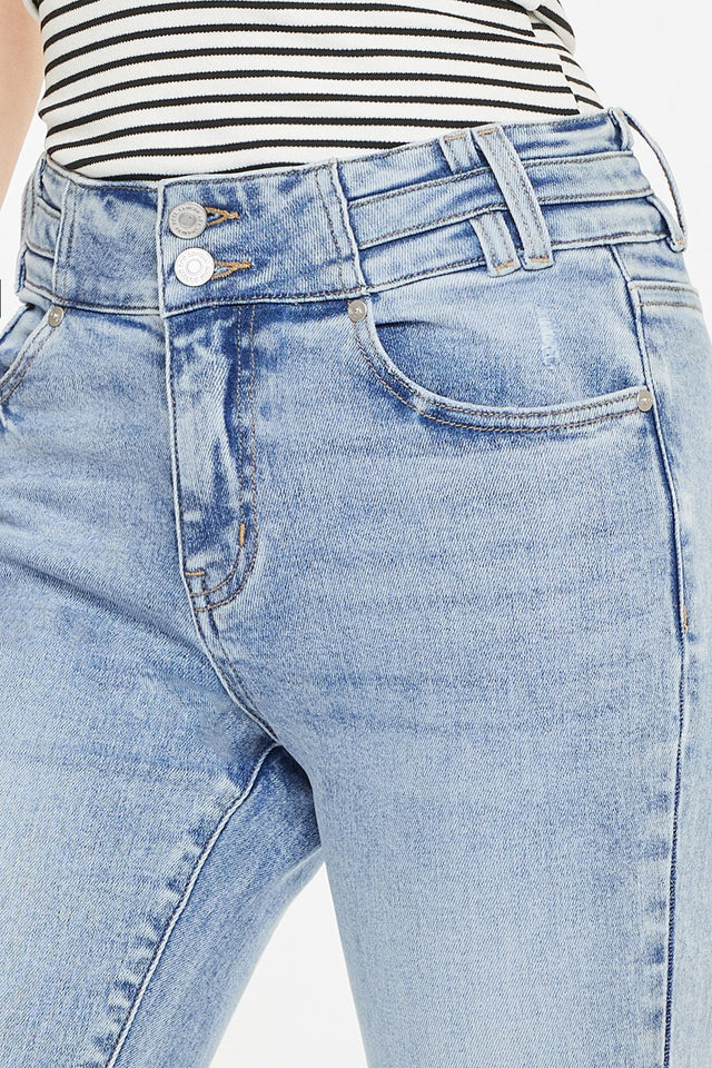 Jazmin High Rise Flare Jeans - Light Wash