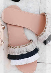 Margarita Slide - CAMEL+BLACK+WHITE