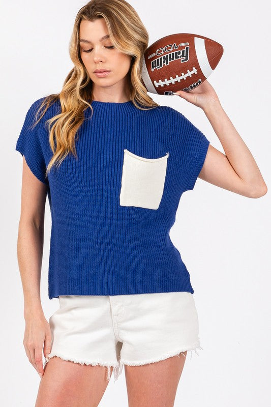 Team Spirit Contrasting Pocket Sweater