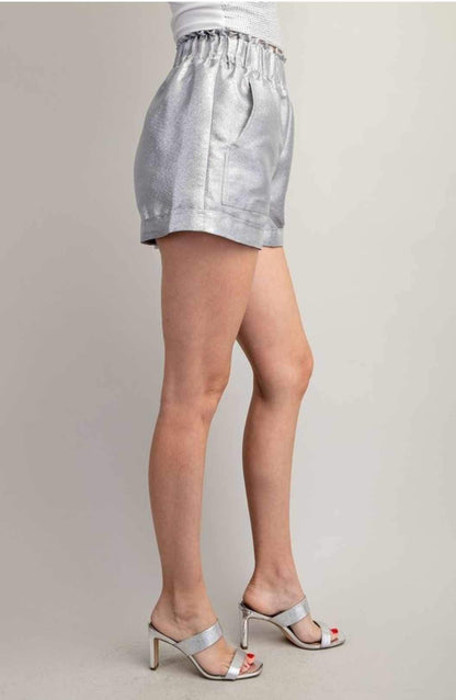 Silver Shimmer Shorts