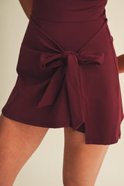 Glowie Sleeveless Wrap & Tie Athletic Dress