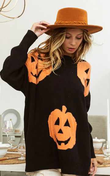 Triple Pumpkin Sweater