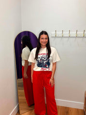Relaxed Polka Dot Wide Leg Pants