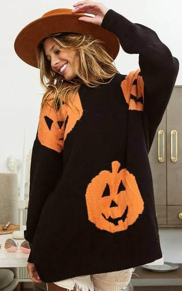 Triple Pumpkin Sweater