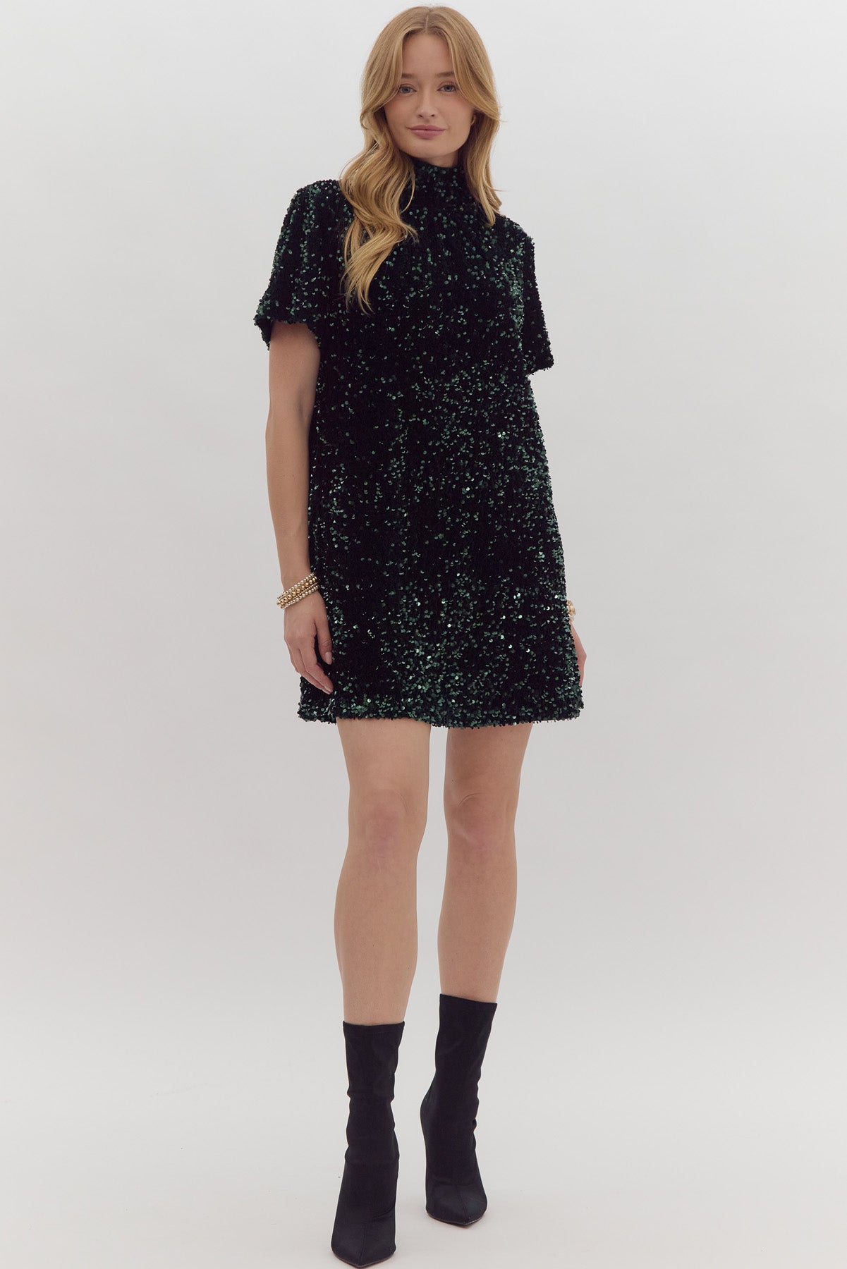 Tie a Bow Sequin Dress