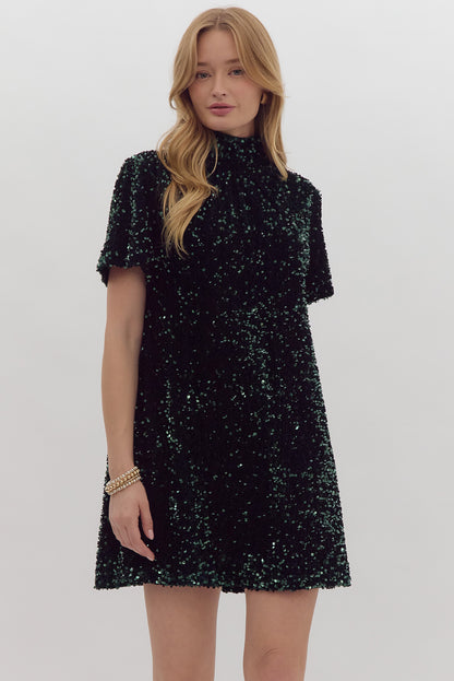 Tie a Bow Sequin Dress