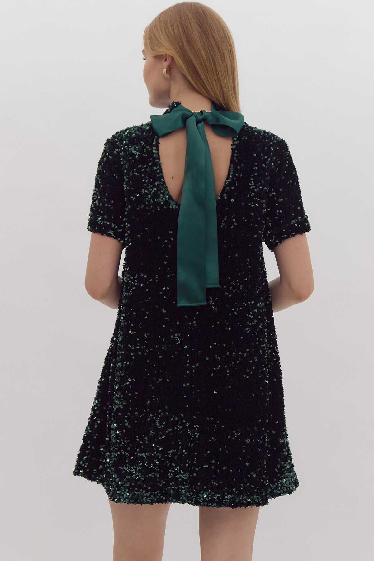 Tie a Bow Sequin Dress