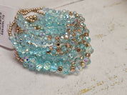 CRYSTAL BEAD MULTI ROW STRETCH BRACELET SET, SB 8406