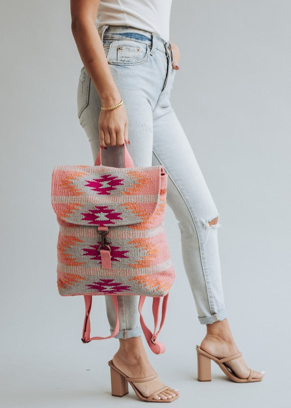 Woven Aztec Backpack