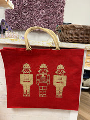 The Royal Standard-Royal Nutcracker Carryall Large Tote Red/Gold