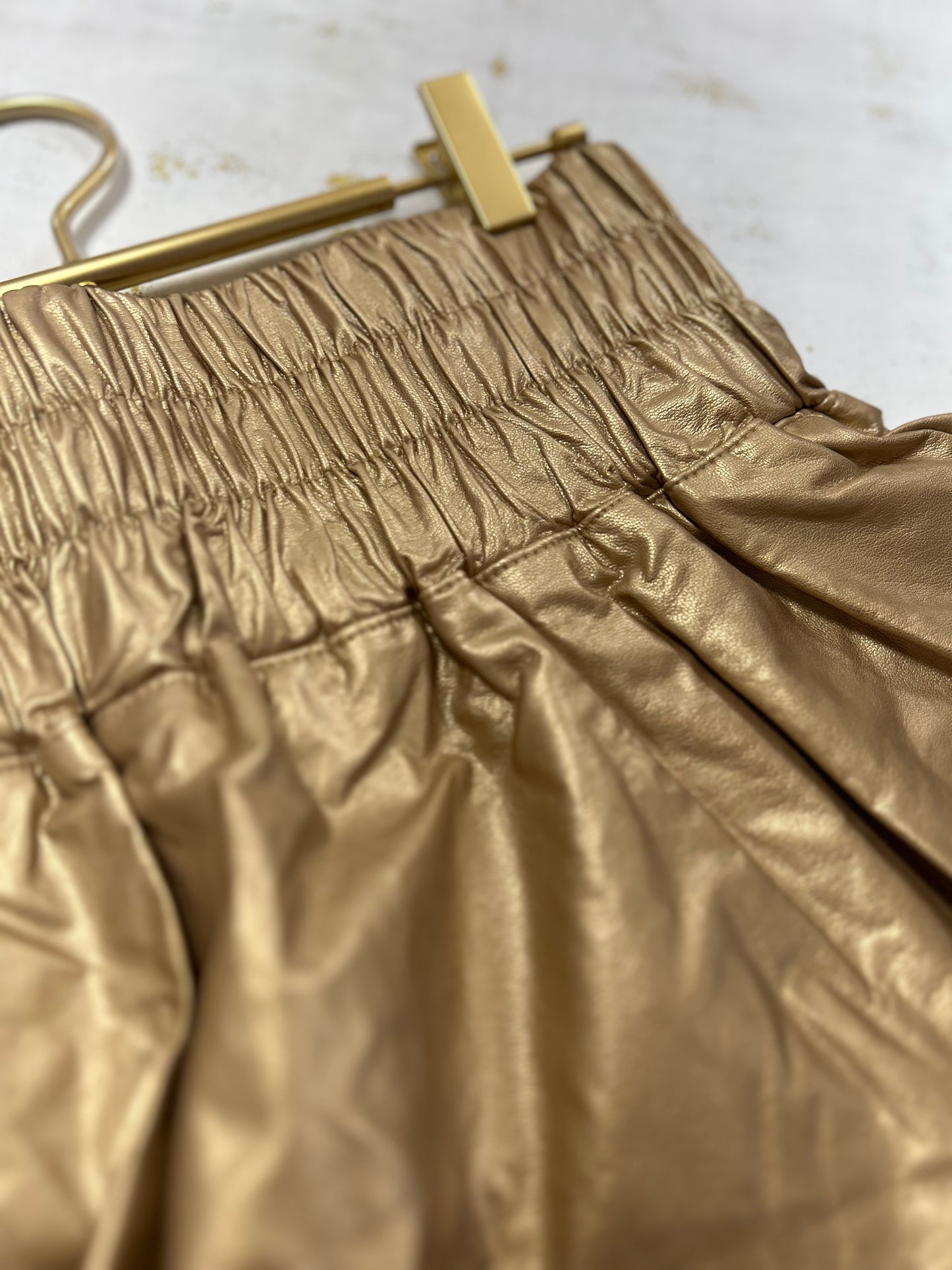 Gold Metallic Sporty Skort