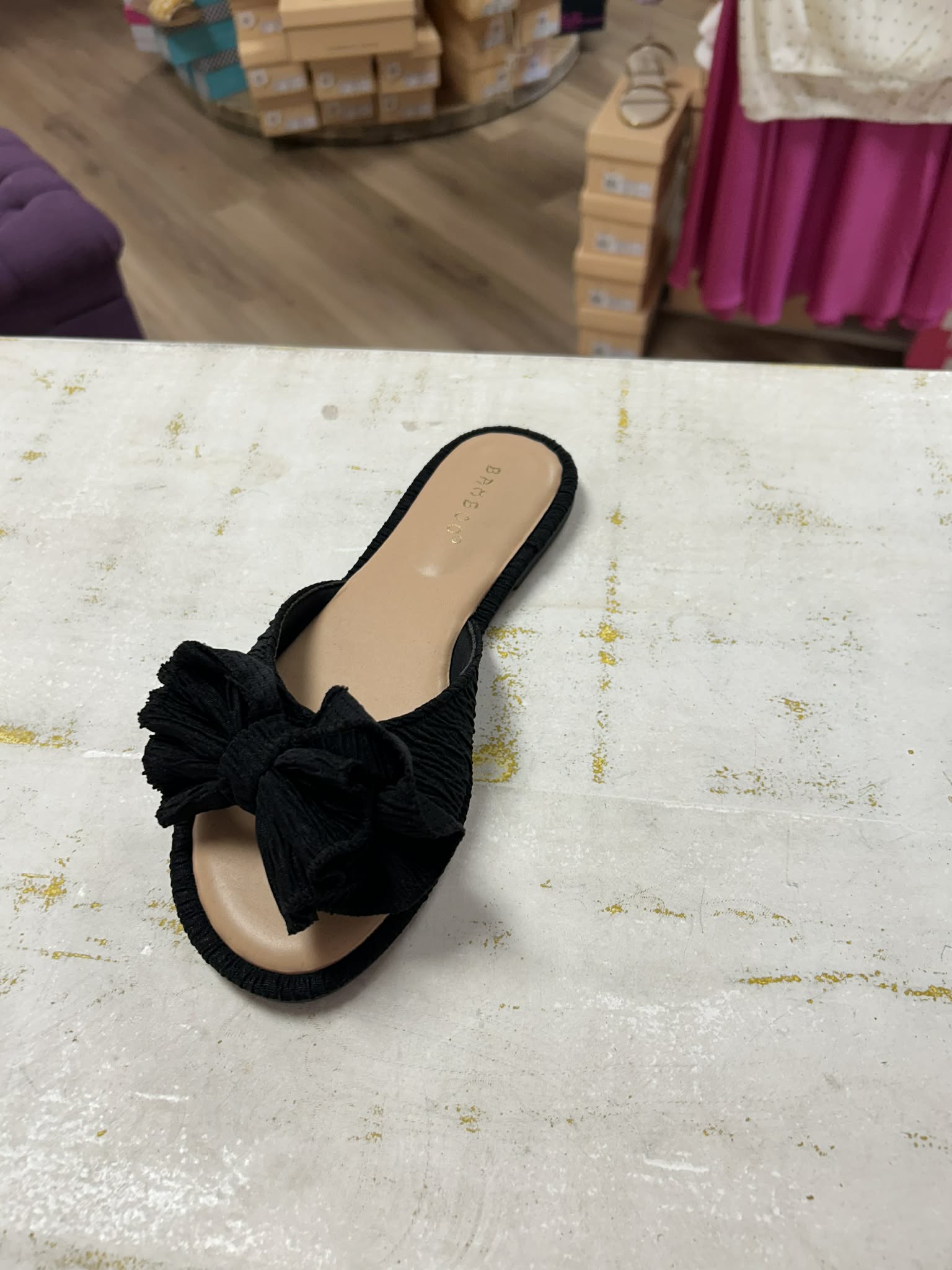 NOTION-Black Bow Sandal