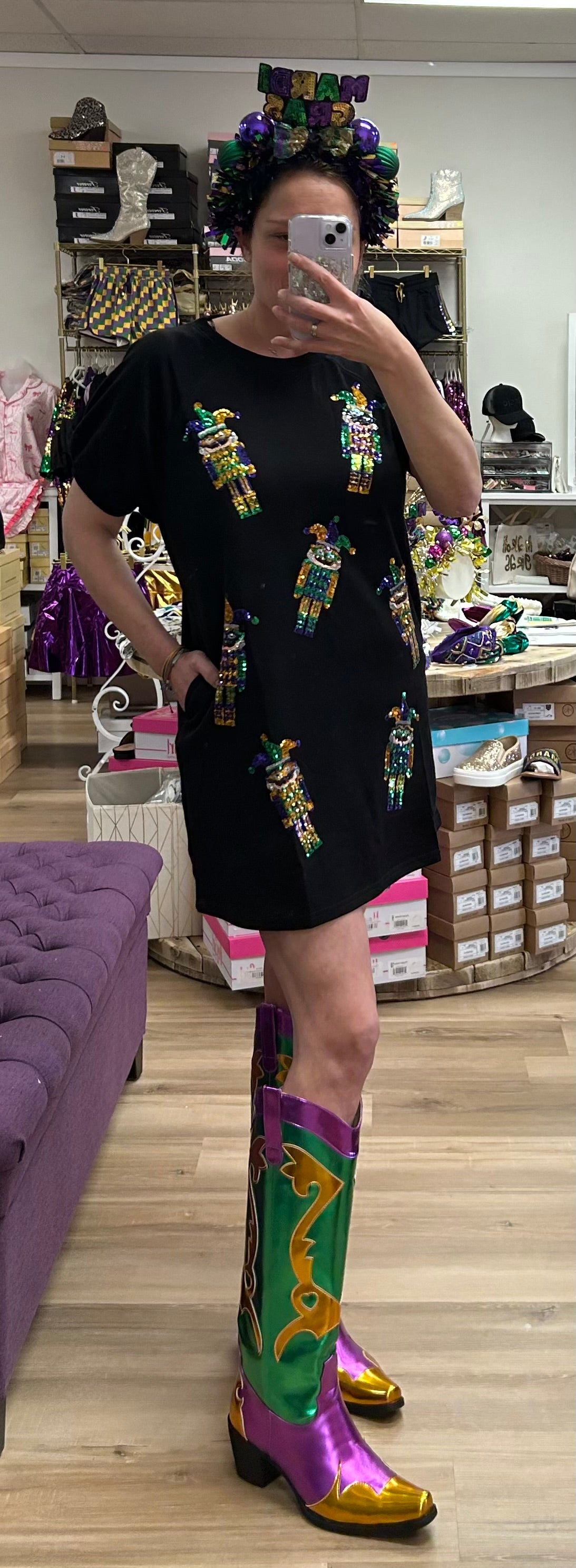 Mardi Gras Sequin Nutcracker Dress