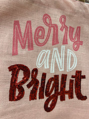 The Royal Standard- Merry and Bright Carryall Large Tote Light Pink/White/Red