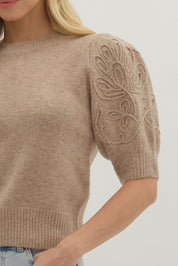 Appliqué Sleeve Detail Top