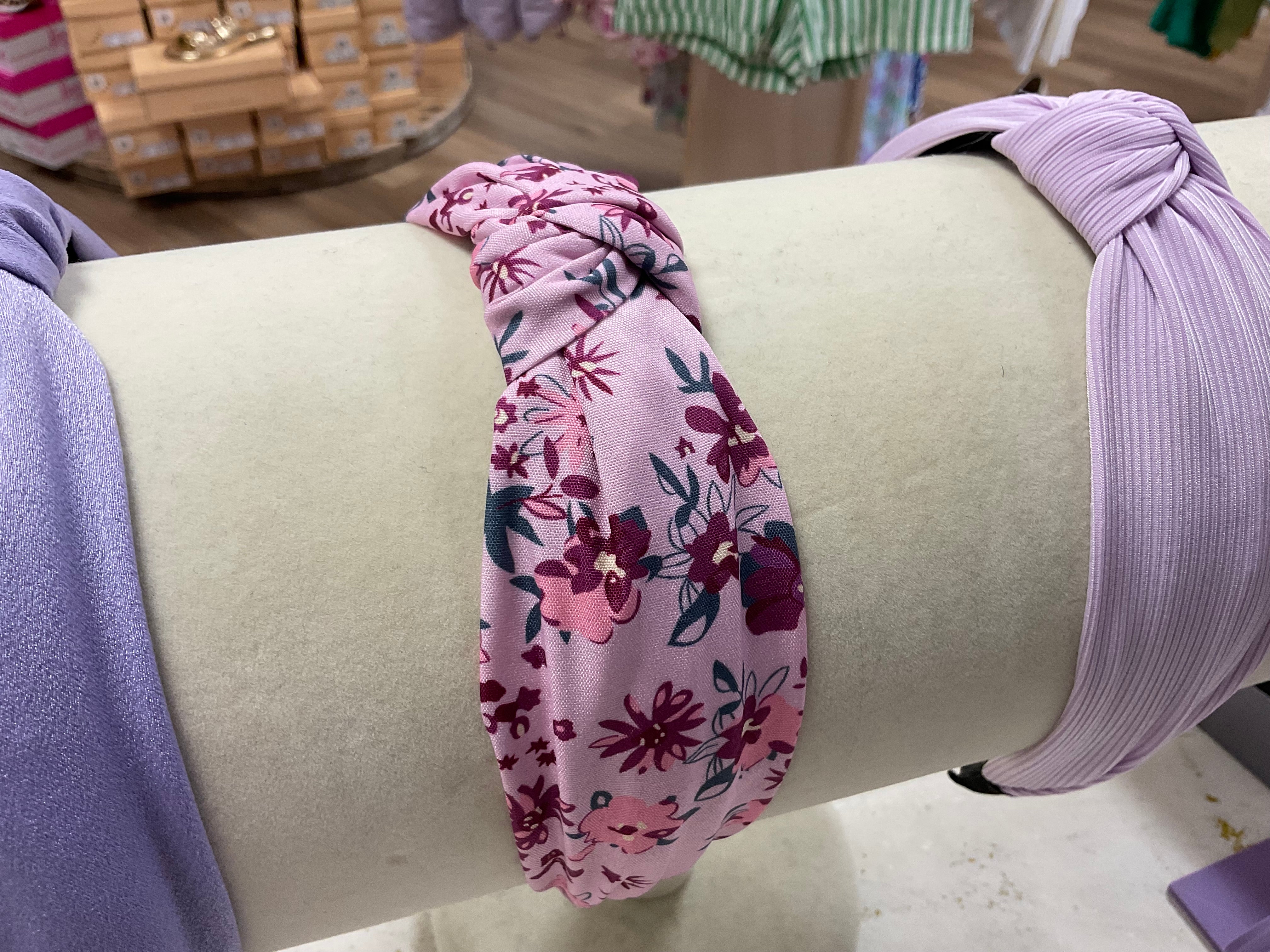 Spring Purples Knotted Headband