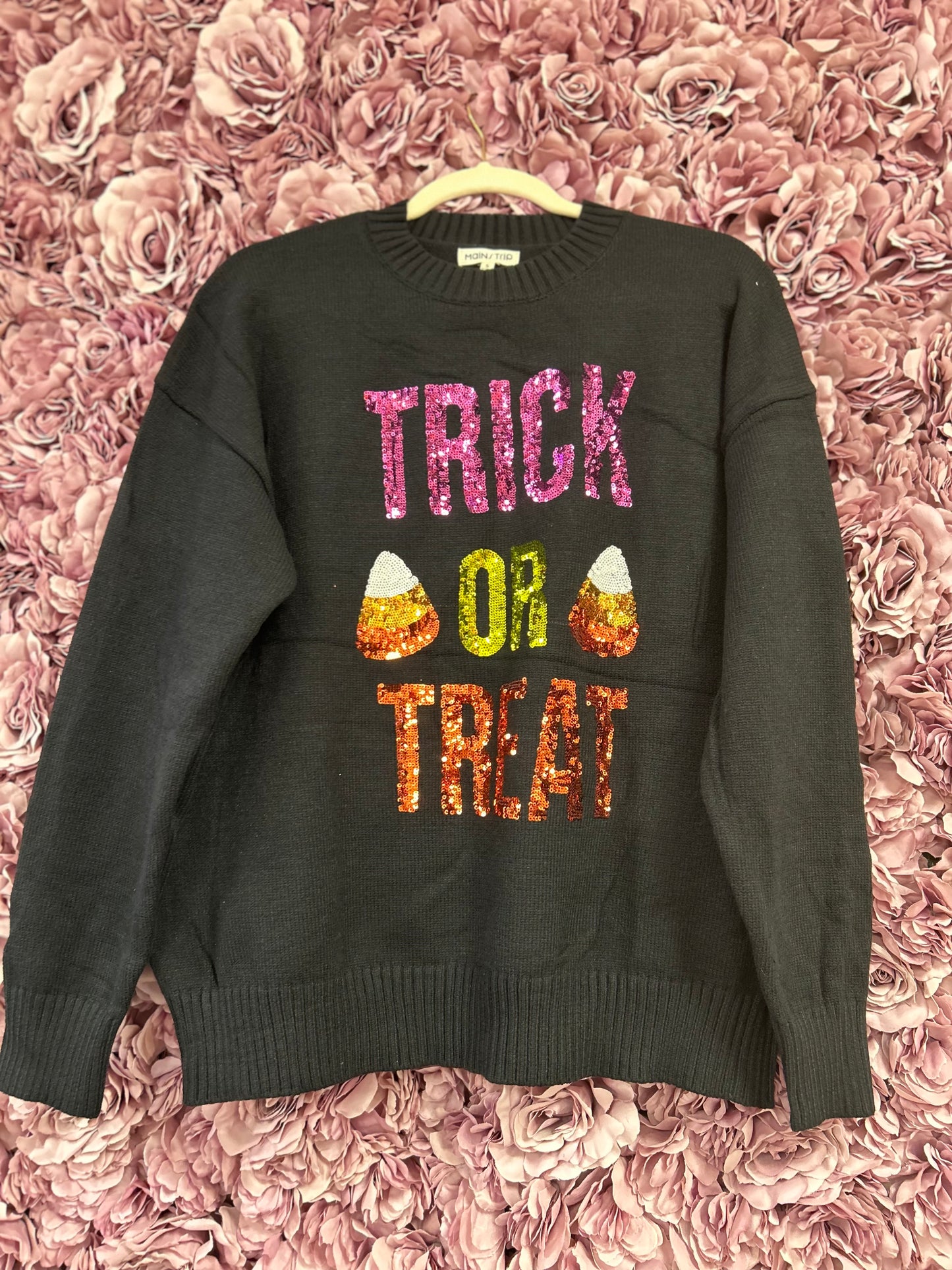 Trick Or Treat Sequin Sweater