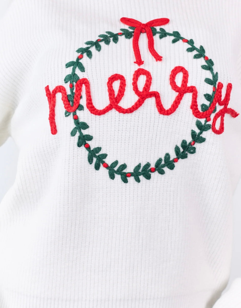 Merry Embroidered Sweater