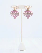 Bridger Bow and Ornament Earring Pink